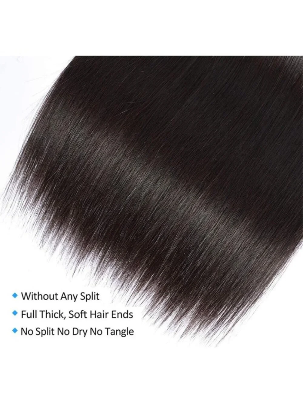 Premium Straight Human Hair Bundles 12-16 Inch, Soft & Silky Extensions